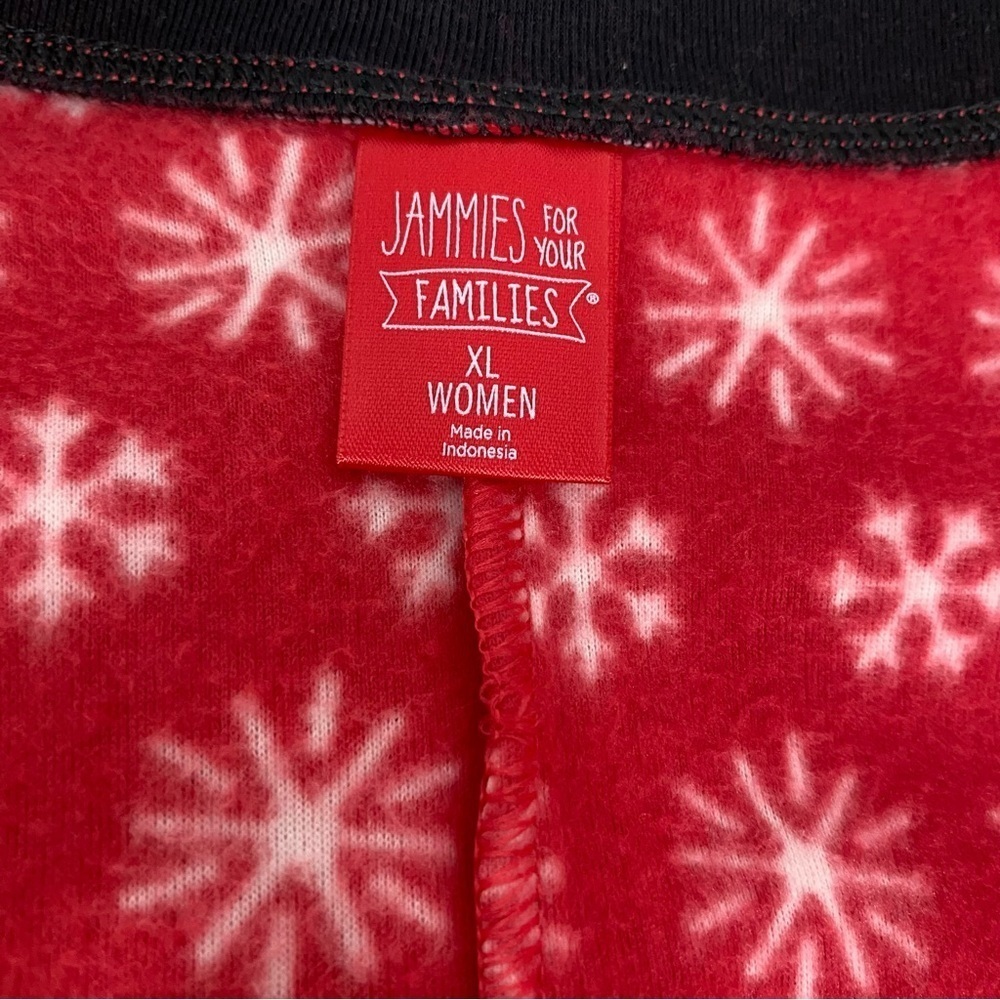 Jammies For Your Families Pajamas Womens Size XL One Piece Fleece Long Sleeve - Picture 4 of 6
